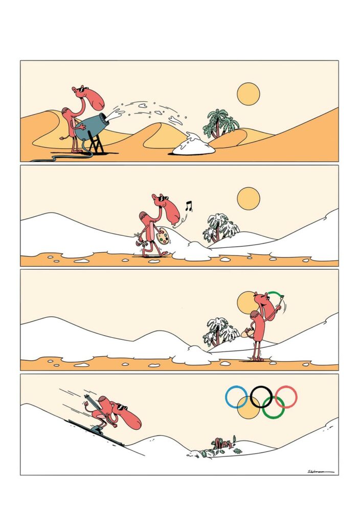 salim-zerrouki-bande-dessinee-COP28-Jeux-Olympiques