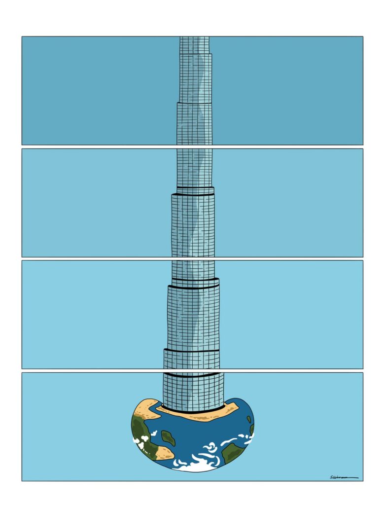salim-zerrouki-bande-dessinee-COP28-burj-khalifa